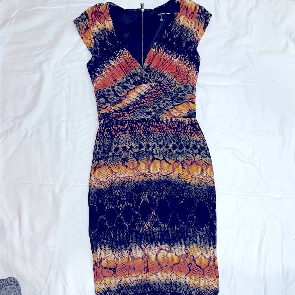 Multicolor Snake Print Dress